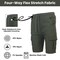 Men’s Flex Cargo Shorts with Elastic Waistband and Drawstring – Comfortable Fit with 6 Pockets and Stretch Fabric (S-2XL)